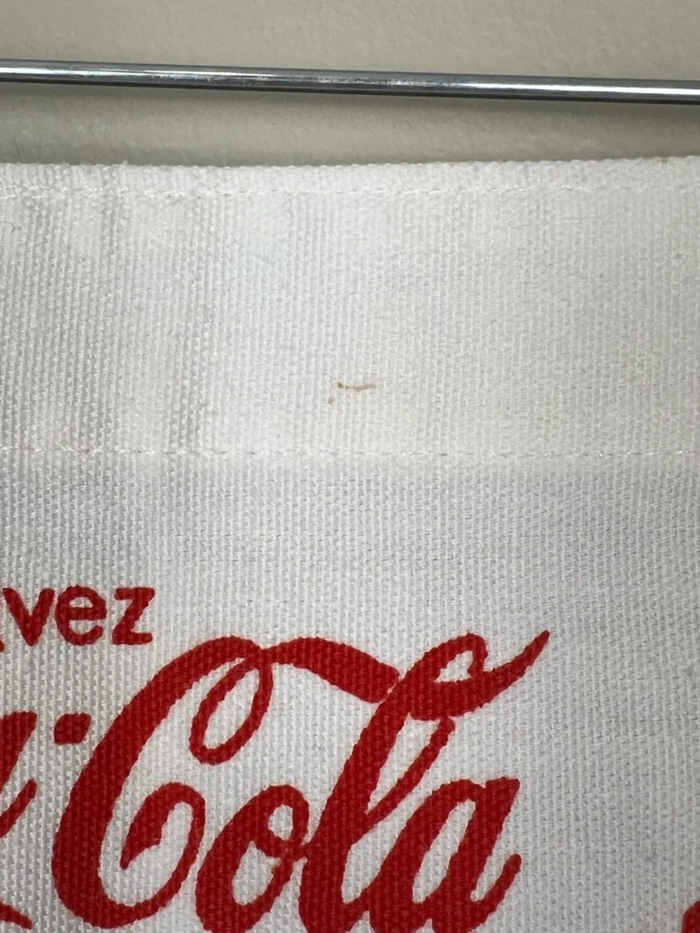 Coca Cola Vintage 1984‎ Script Logo White Red Kitchen BBQ Pocket Apron Leshner